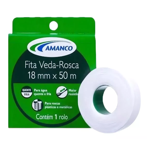 Fita Veda Rosca de 18mm x 50m Amanco